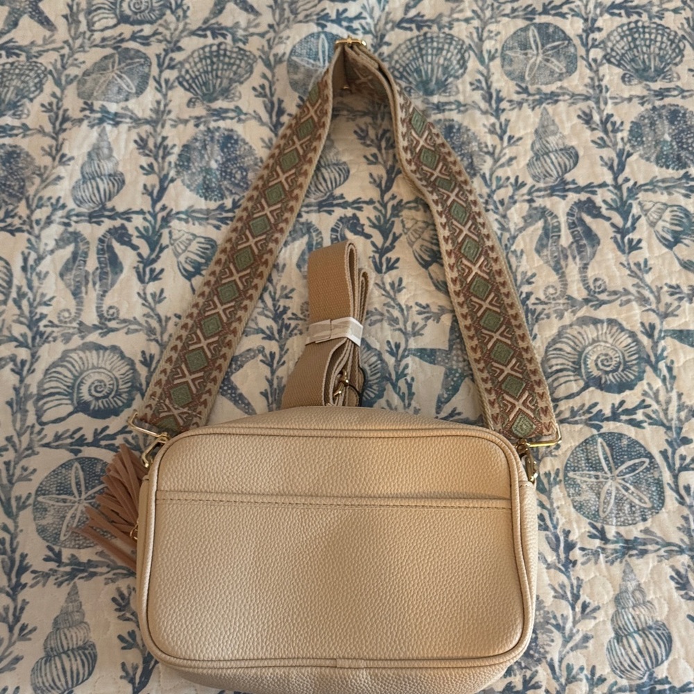 Stylish Cream Crossbody Bag